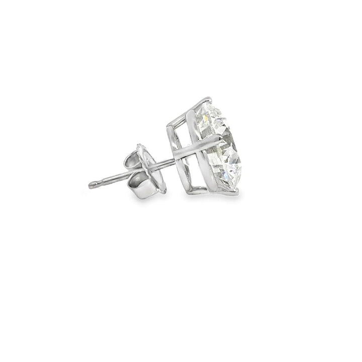 11.32 CTW Round Brilliant Diamond 14K White Gold Stud Earrings