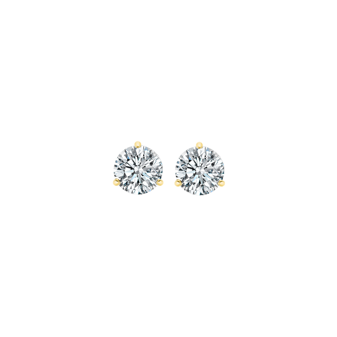 Diamond Three-Prong Solitaire Earrings (0.25 CTW - 2.00 CTW)