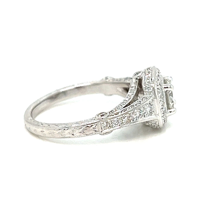 1.33 CTW Diamond 18K White Gold Engagement Ring
