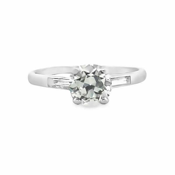 1.07 CT Platinum Art Deco Diamond Ring