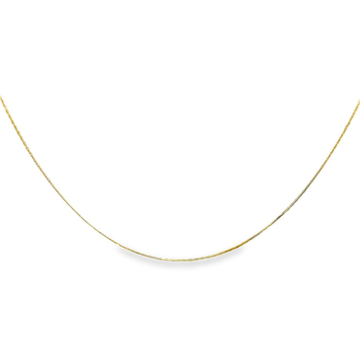 14K Yellow Gold 18" Box Chain Necklace