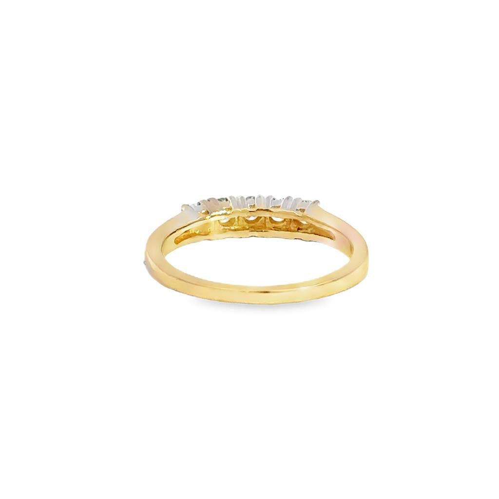 0.30 CTW Diamond 14K Yellow Gold 5-Stone Band Ring
