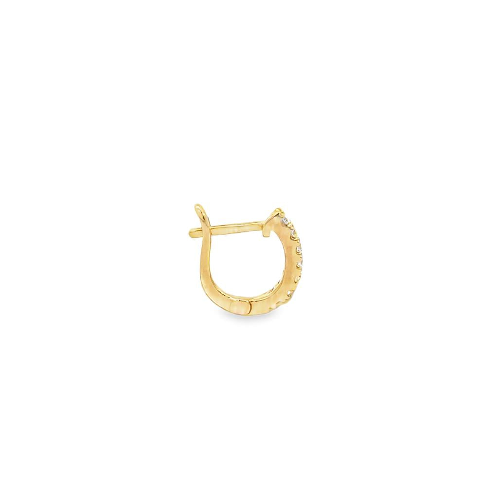 0.13 CTW Diamond 14K Yellow Gold Mini Hoop Earrings