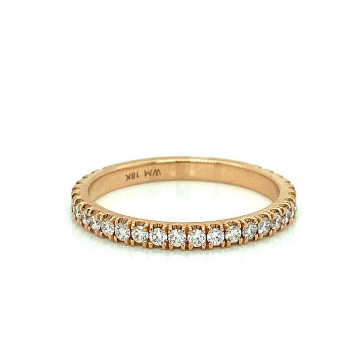0.44 CTW Round Diamonds 18K Rose Gold Wedding Band
