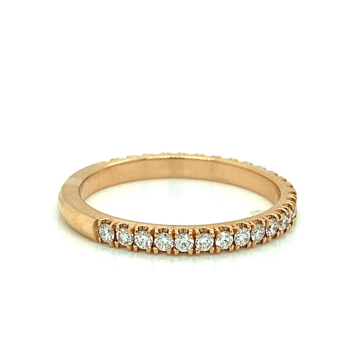 0.44 CTW Round Diamonds 18K Rose Gold Wedding Band