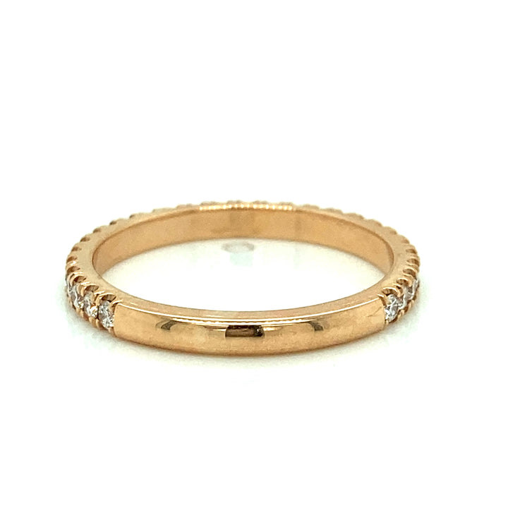 0.44 CTW Round Diamonds 18K Rose Gold Wedding Band