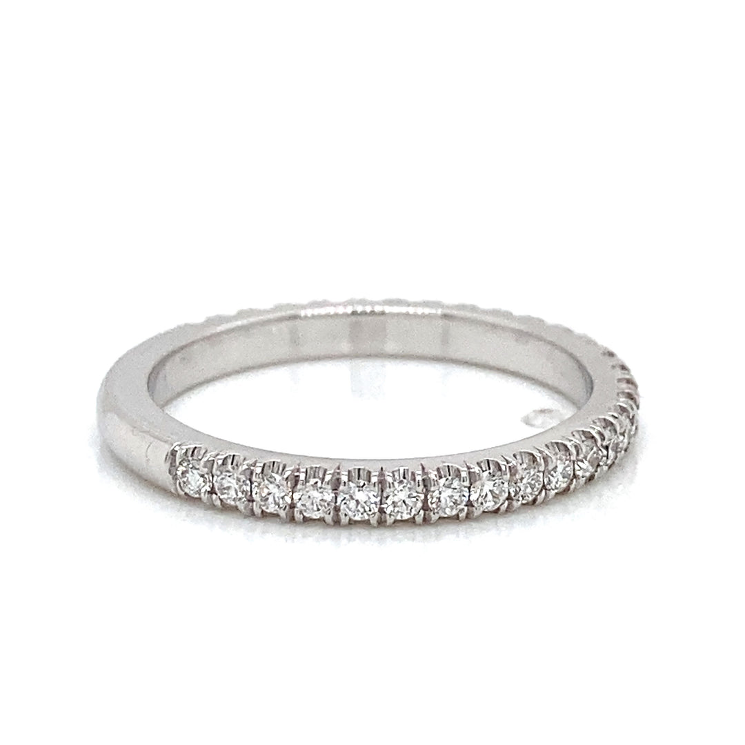 0.44 CTW Round Diamond 18K White Gold Wedding Band