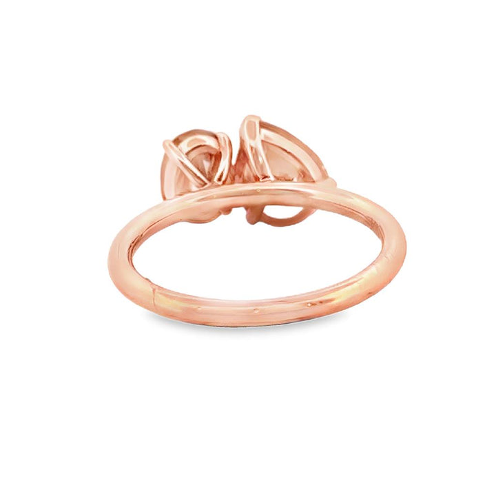 2.49 CTW Champagne Diamonds 18K Rose Gold Ring