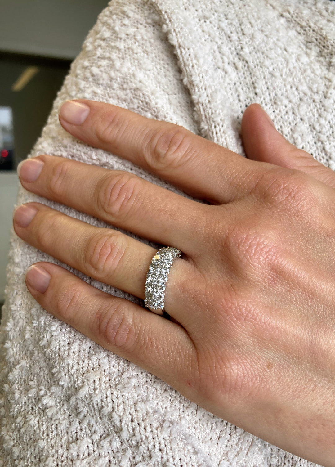 1.74 CTW Round Diamond 18K White Gold Ring