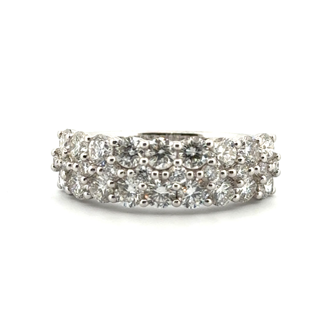 1.74 CTW Round Diamond 18K White Gold Ring