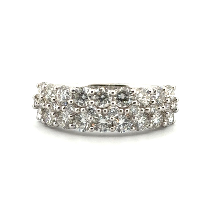 1.74 CTW Round Diamond 18K White Gold Ring