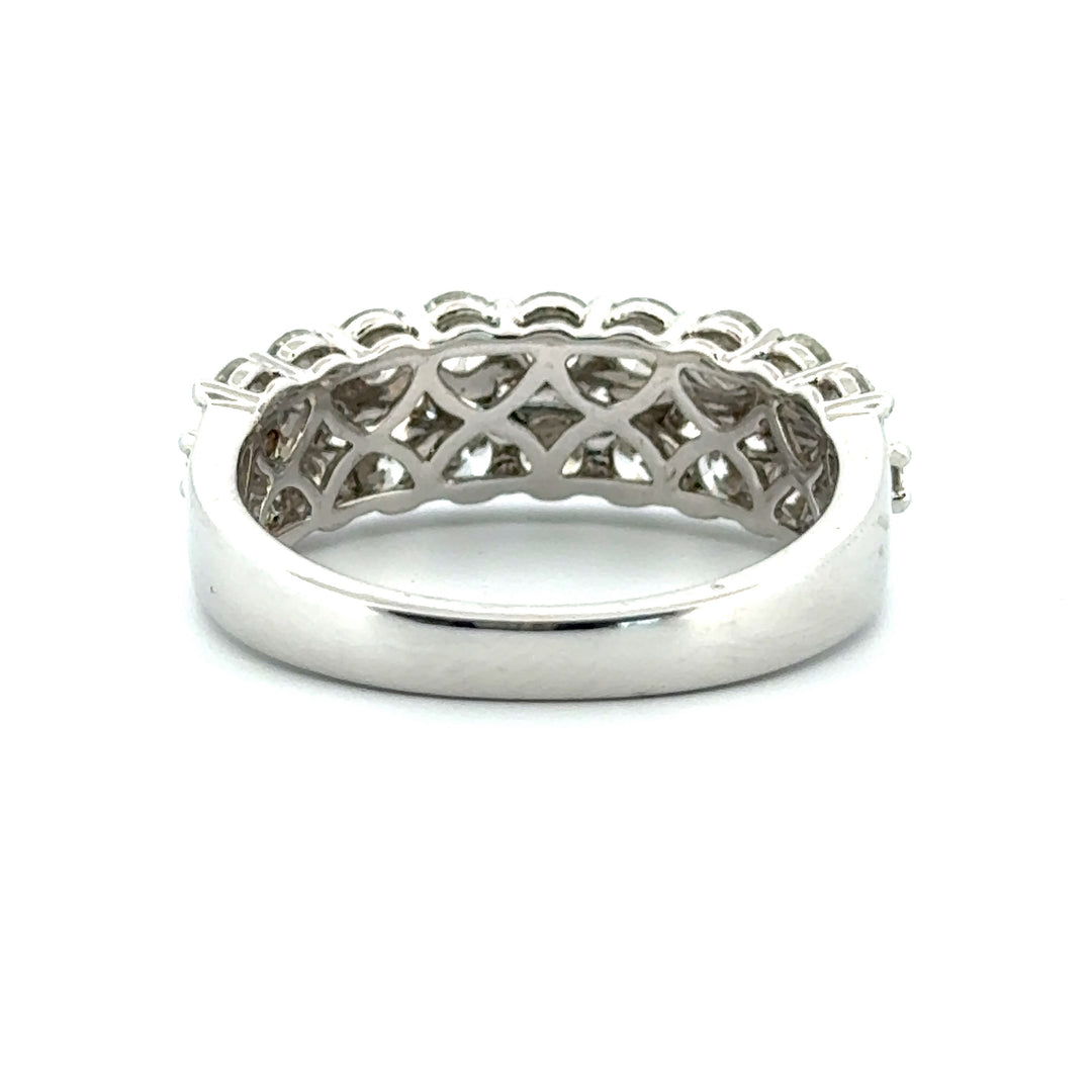 1.74 CTW Round Diamond 18K White Gold Ring