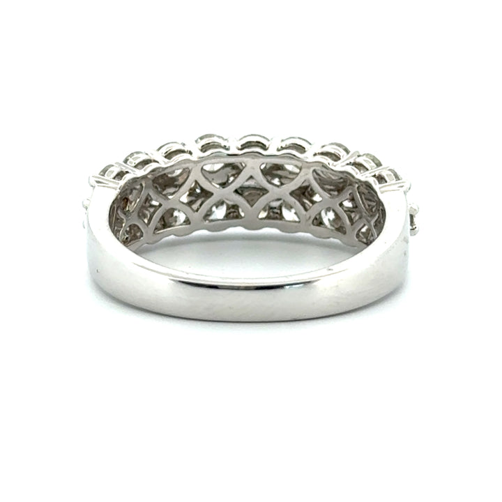 1.74 CTW Round Diamond 18K White Gold Ring