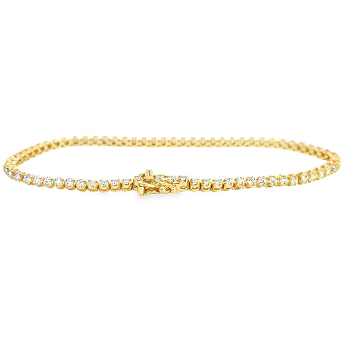 1.15 CTW Diamond 14K Yellow Gold Mini Tennis Bracelet