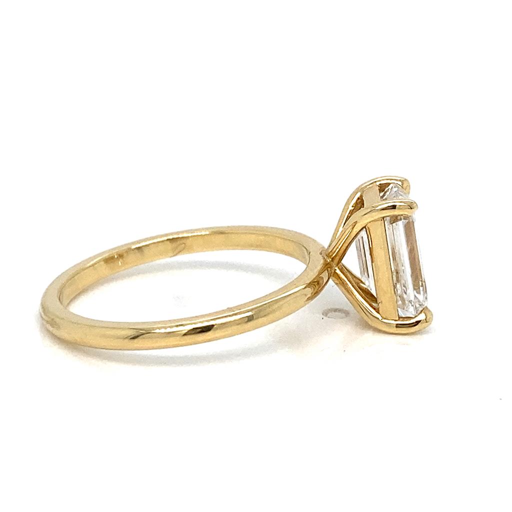 Engagement Semi-Mount Petite Solitaire Ring in 18K Yellow Gold