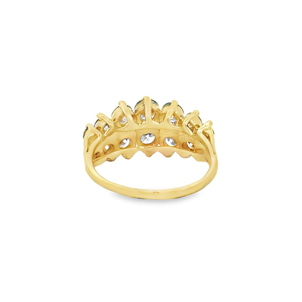 1.80 CTW Diamond 14K Yellow Gold Two-Row Split Shank Ring