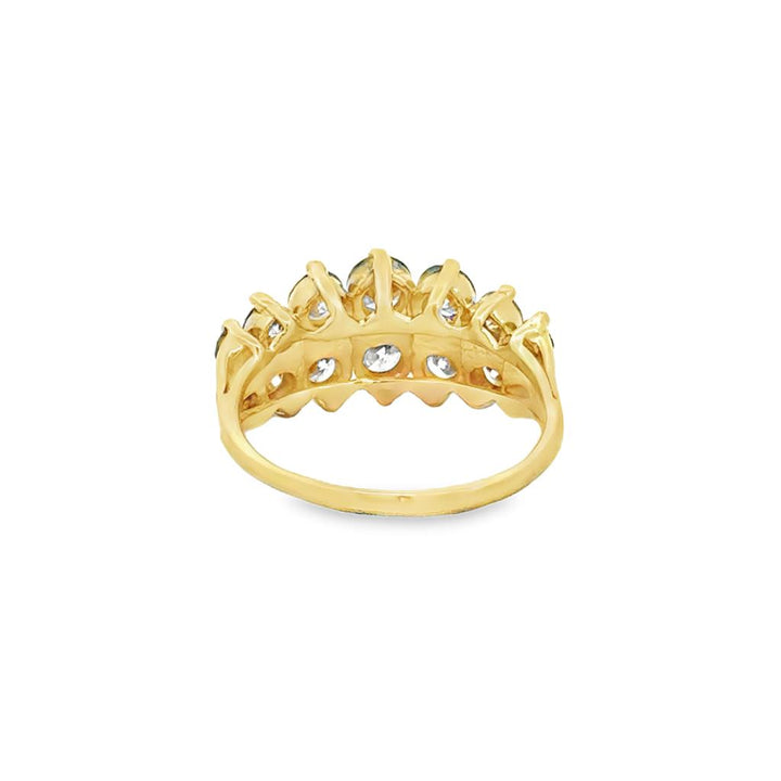 1.80 CTW Diamond 14K Yellow Gold Two-Row Split Shank Ring