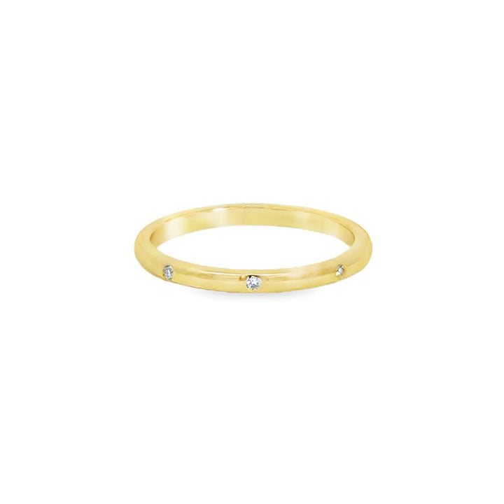 0.06 CTW Diamond 18K Yellow Gold Band – 1.8mm