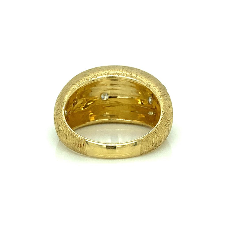 18K Yellow Gold Diamond Dome Ring