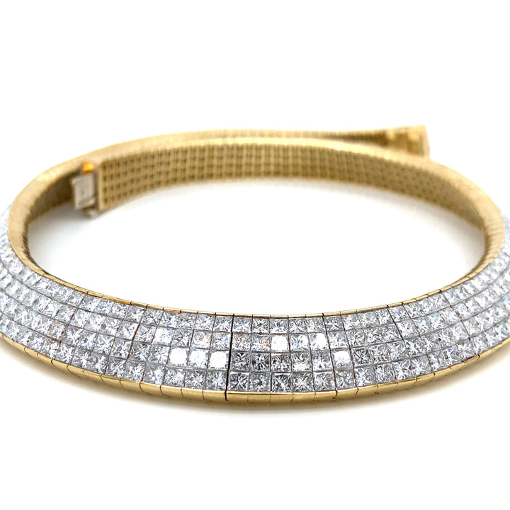 65.15ct Princess Cut Diamond Necklace