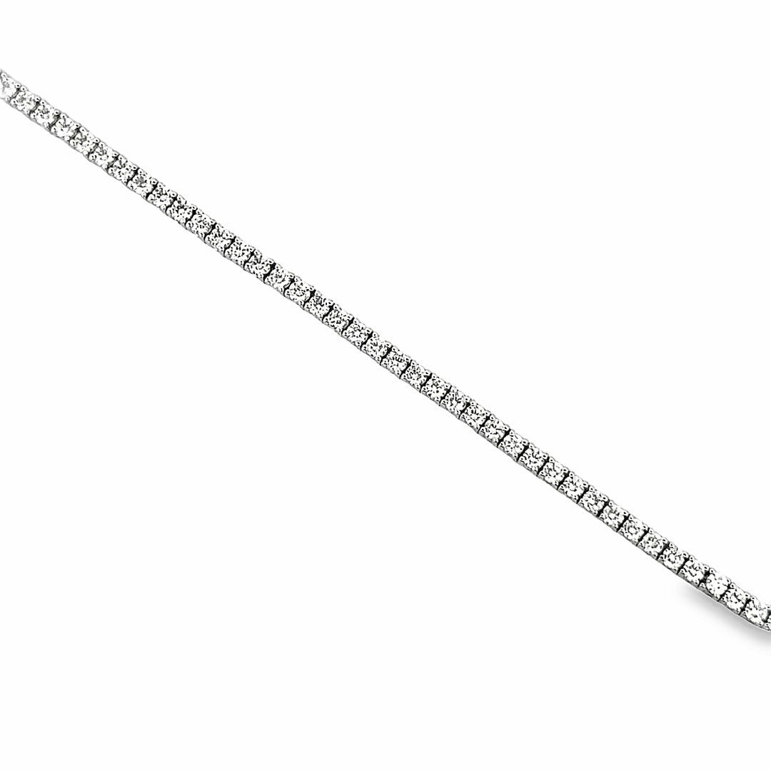 3.00 CTW Round Brilliant Diamond 18K White Gold Tennis Bracelet