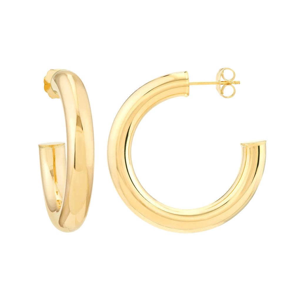 5mm 14k gold clearance hoop earrings