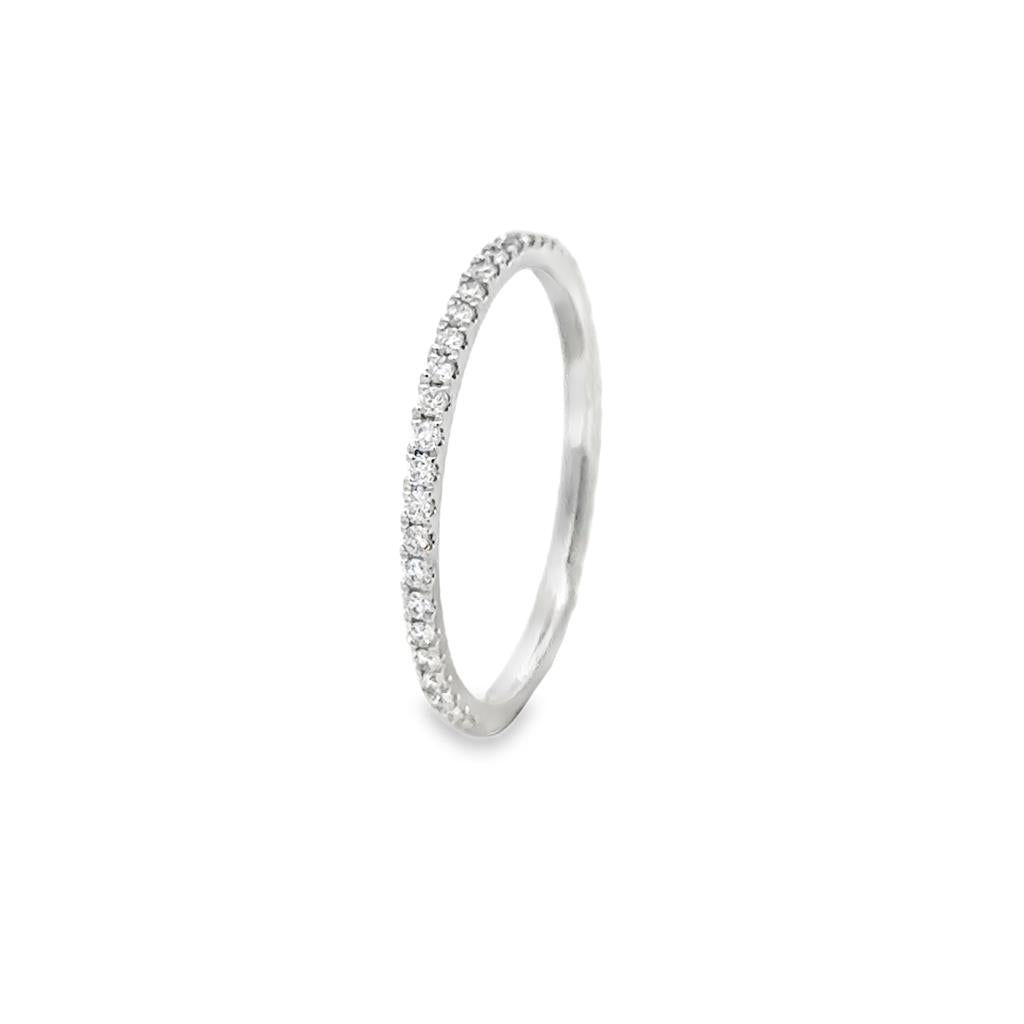 0.27 CTW Diamond 18K White Gold Eternity Band Ring