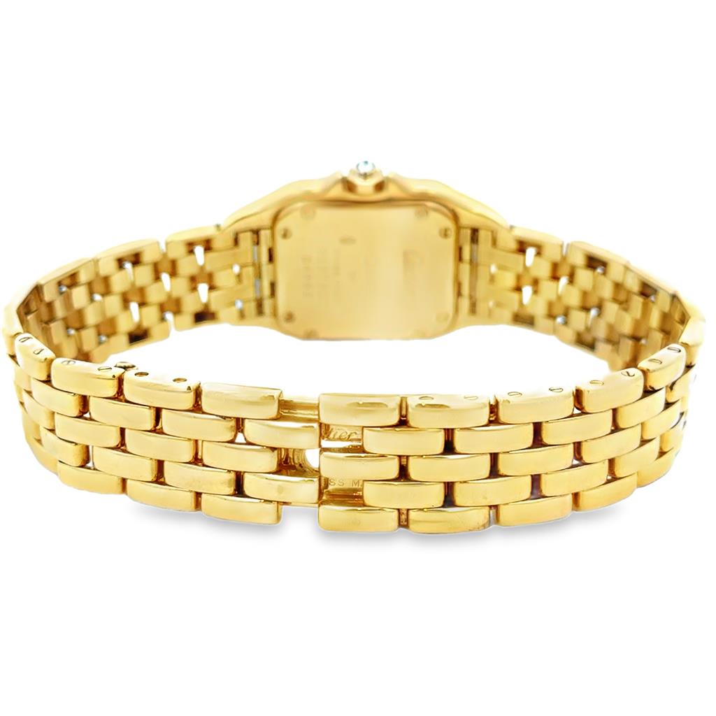 Pre-Owned Cartier Panthère Ladies Watch – 18K Yellow Gold with Factory Diamonds, Small Size