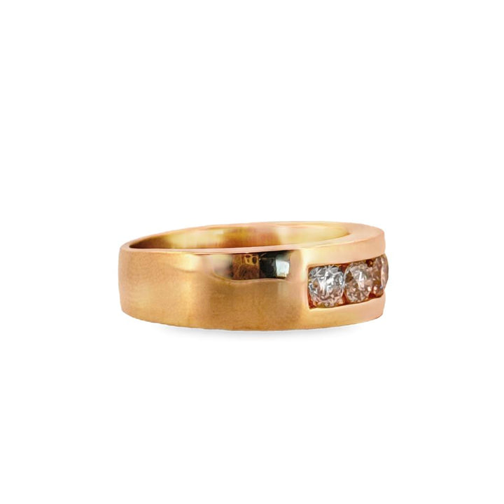 1.25 CTW Diamond Men’s Band Ring in 14K Yellow Gold – Size 11