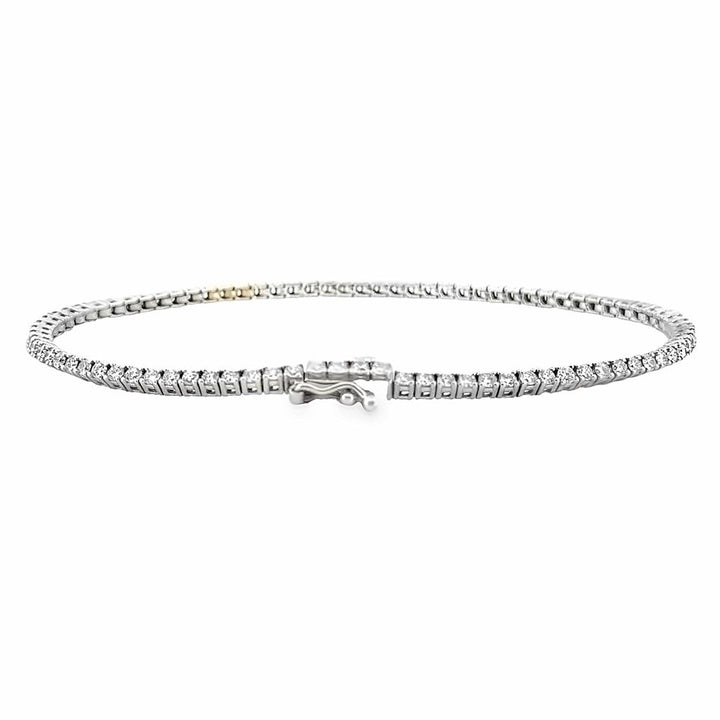 3.00 CTW Round Brilliant Diamond 18K White Gold Tennis Bracelet