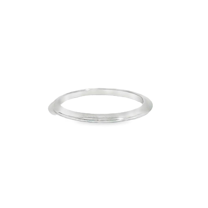 18K White Gold Knife Edge Wedding Band – Wm. Harold Collection – 1.6mm