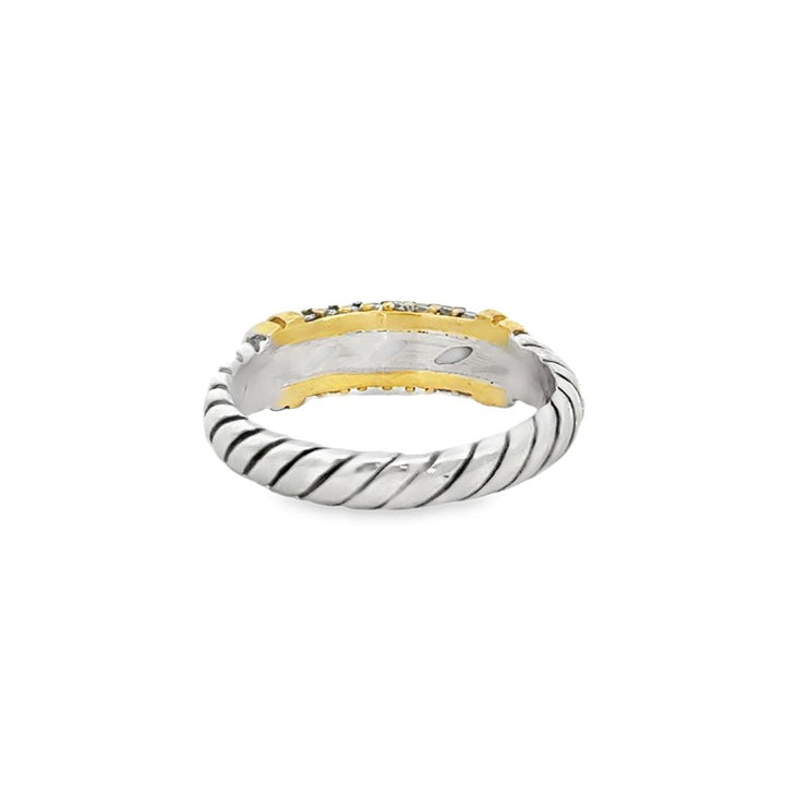 Pre-Owned David Yurman 0.40 CTW Diamond 18K Yellow Gold & Sterling Silver Ring