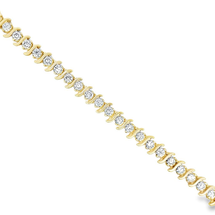 Pre-Owned 3.50 CTW Diamond 14K Yellow Gold Tennis Bracelet