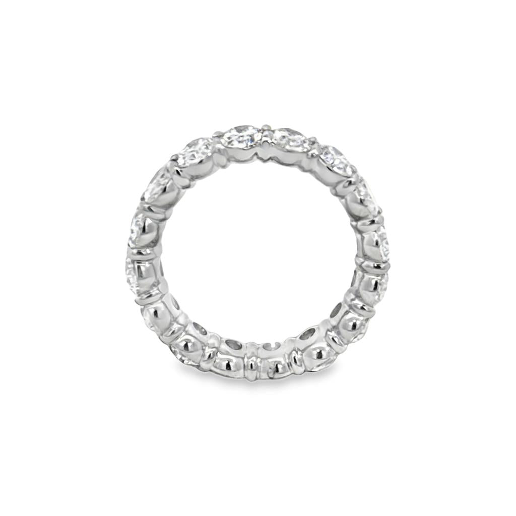 6.31 CTW Oval Diamond Eternity Band Ring in 14K White Gold