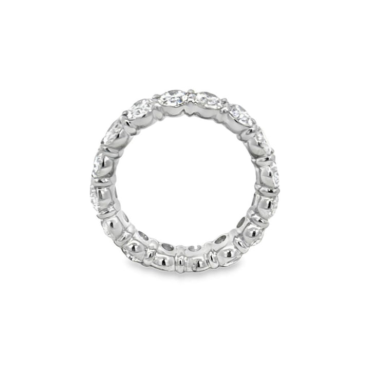 6.31 CTW Oval Diamond Eternity Band Ring in 14K White Gold
