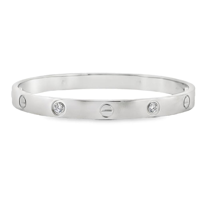 Pre-Owned Cartier Diamond Love Bracelet 18K White Gold