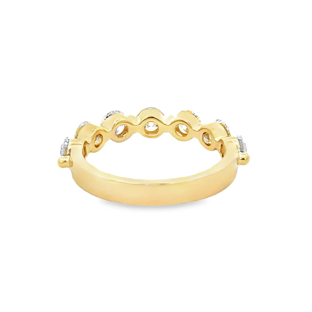 1.51 CTW Diamond 14K Yellow Gold Shared Prong Band Ring