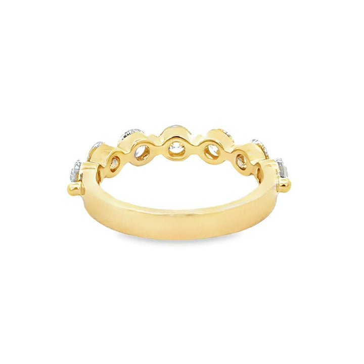 1.51 CTW Diamond 14K Yellow Gold Shared Prong Band Ring