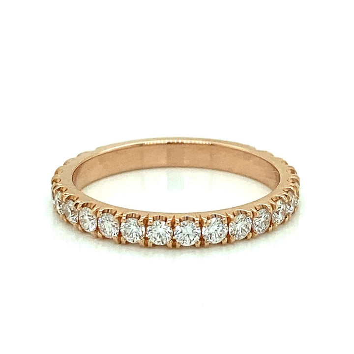 0.75 CTW Round Diamonds 18K Rose Gold Wedding Band