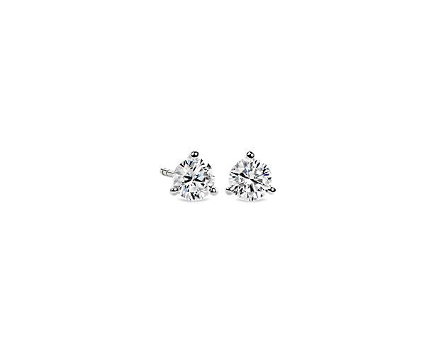 1.00 CTW Diamond 14K White Gold Stud Earrings