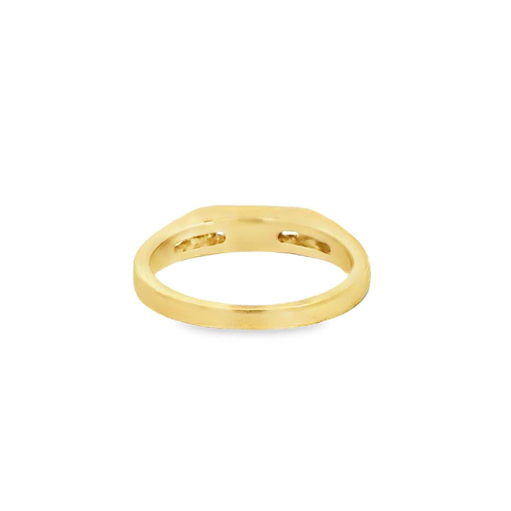 0.60 CTW Princess Cut Diamond 18K Yellow Gold Square-Top Band Ring