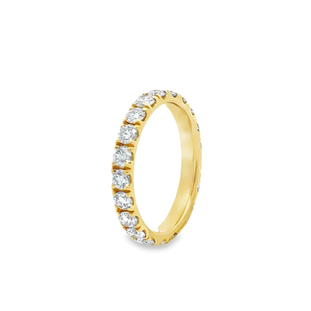 1.73 CTW Diamond 18K Yellow Gold Eternity Band Ring