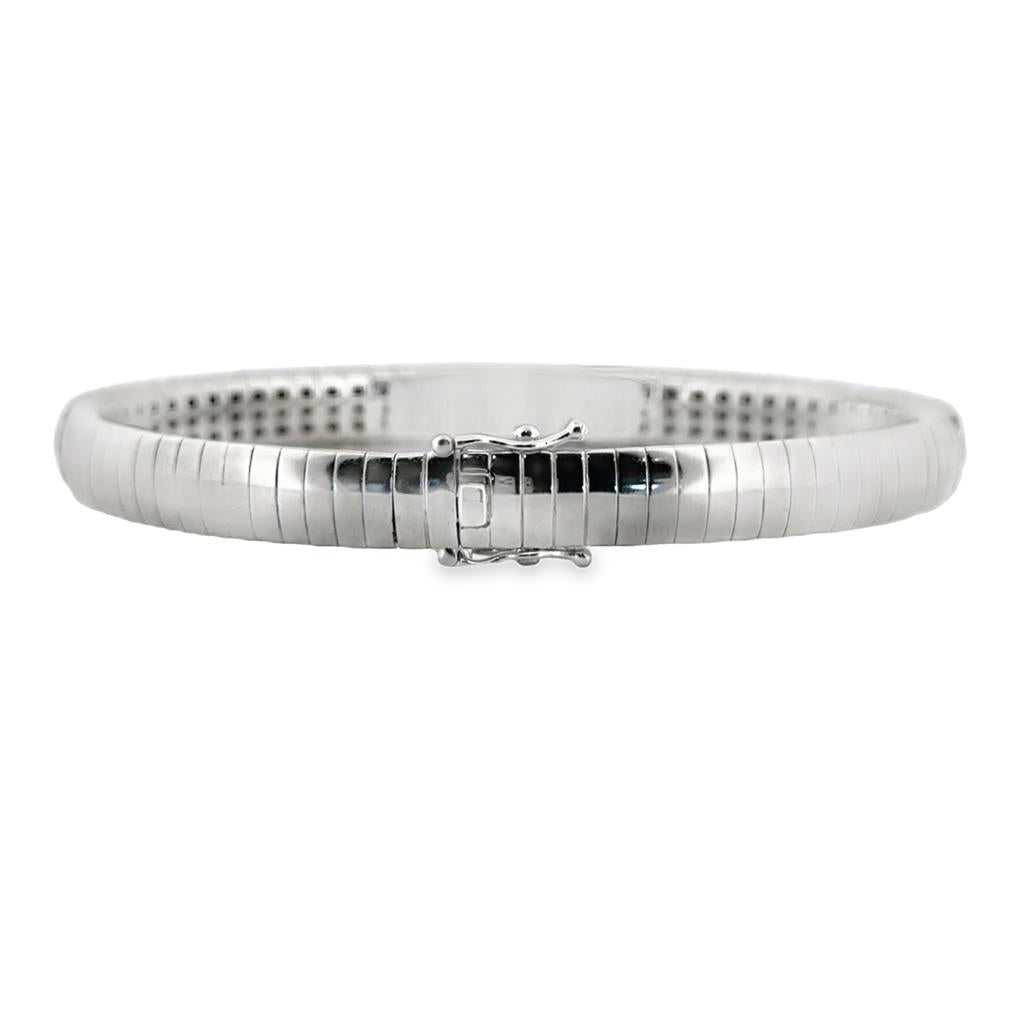 5.00 CTW Diamond Flexible Bangle Bracelet in 14K White Gold