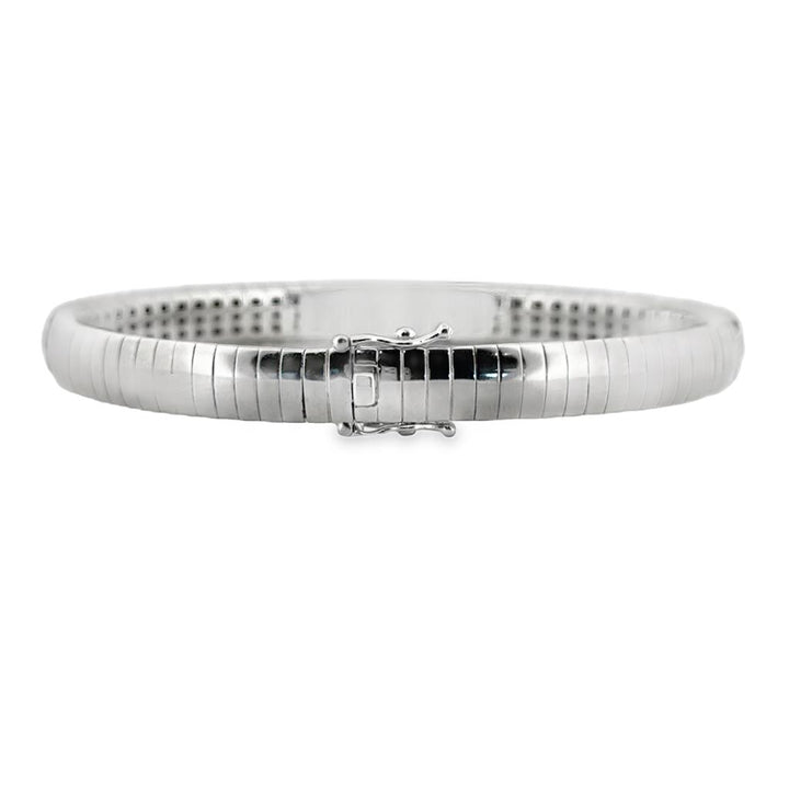 5.00 CTW Diamond Flexible Bangle Bracelet in 14K White Gold
