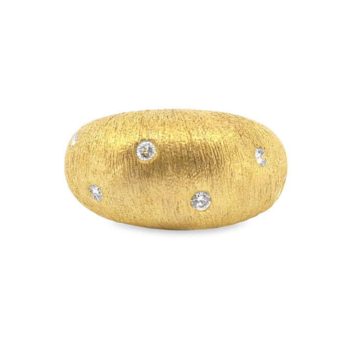 Sal Praschnik 0.24 CTW Round Diamonds 18K Yellow Gold Dome Ring