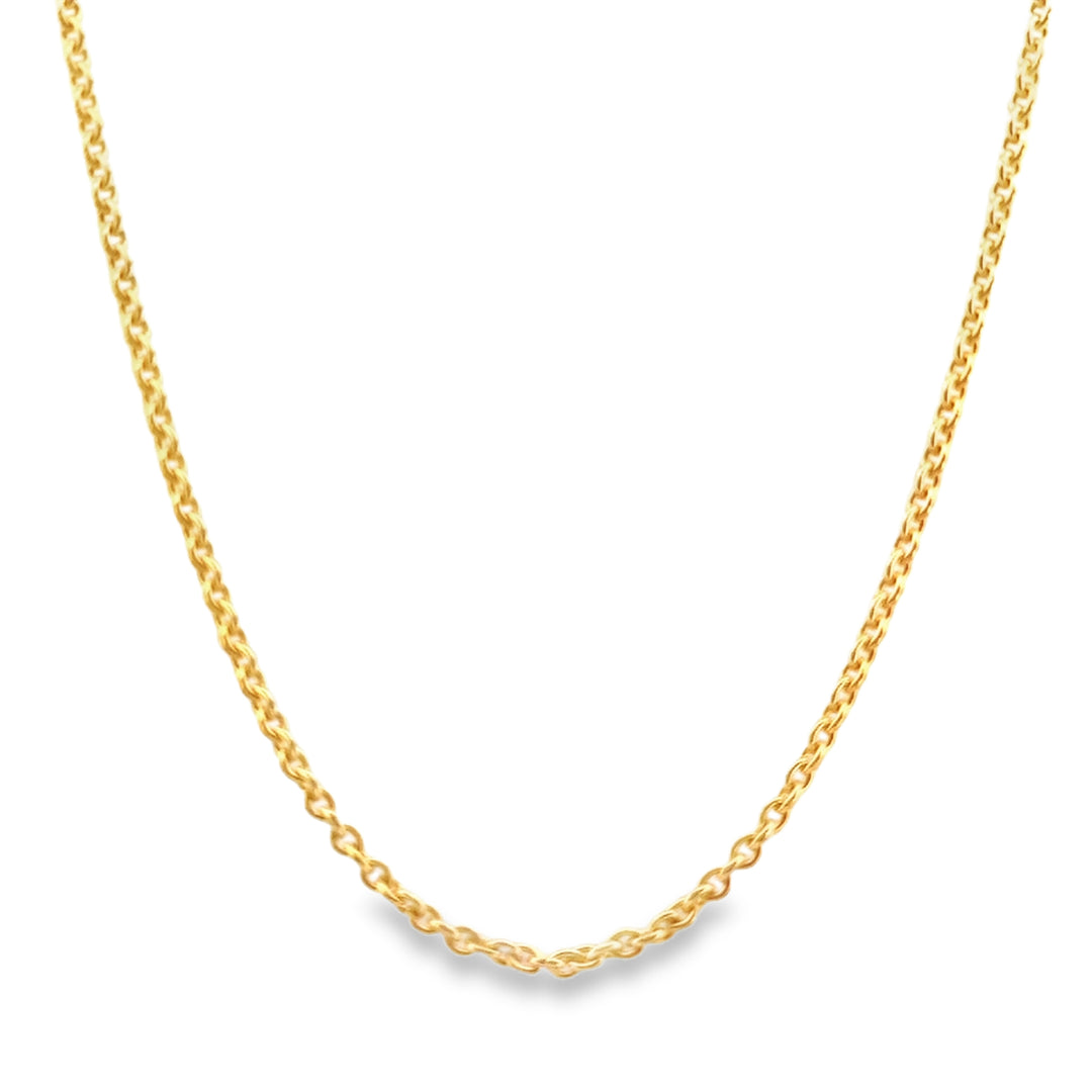 14K Yellow Gold 1.50mm Large Cable Chain Necklace