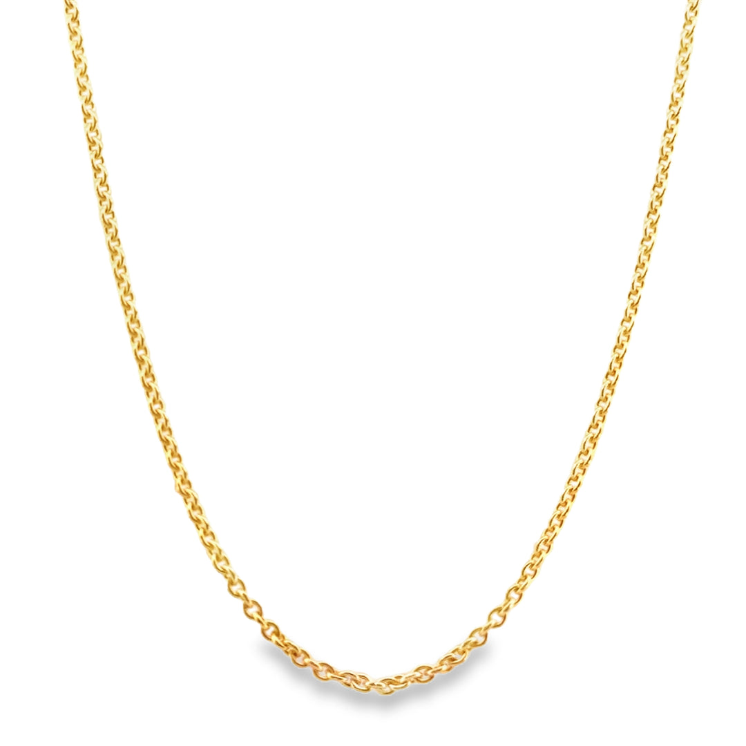 14K Yellow Gold 1.50mm Large Cable Chain Necklace