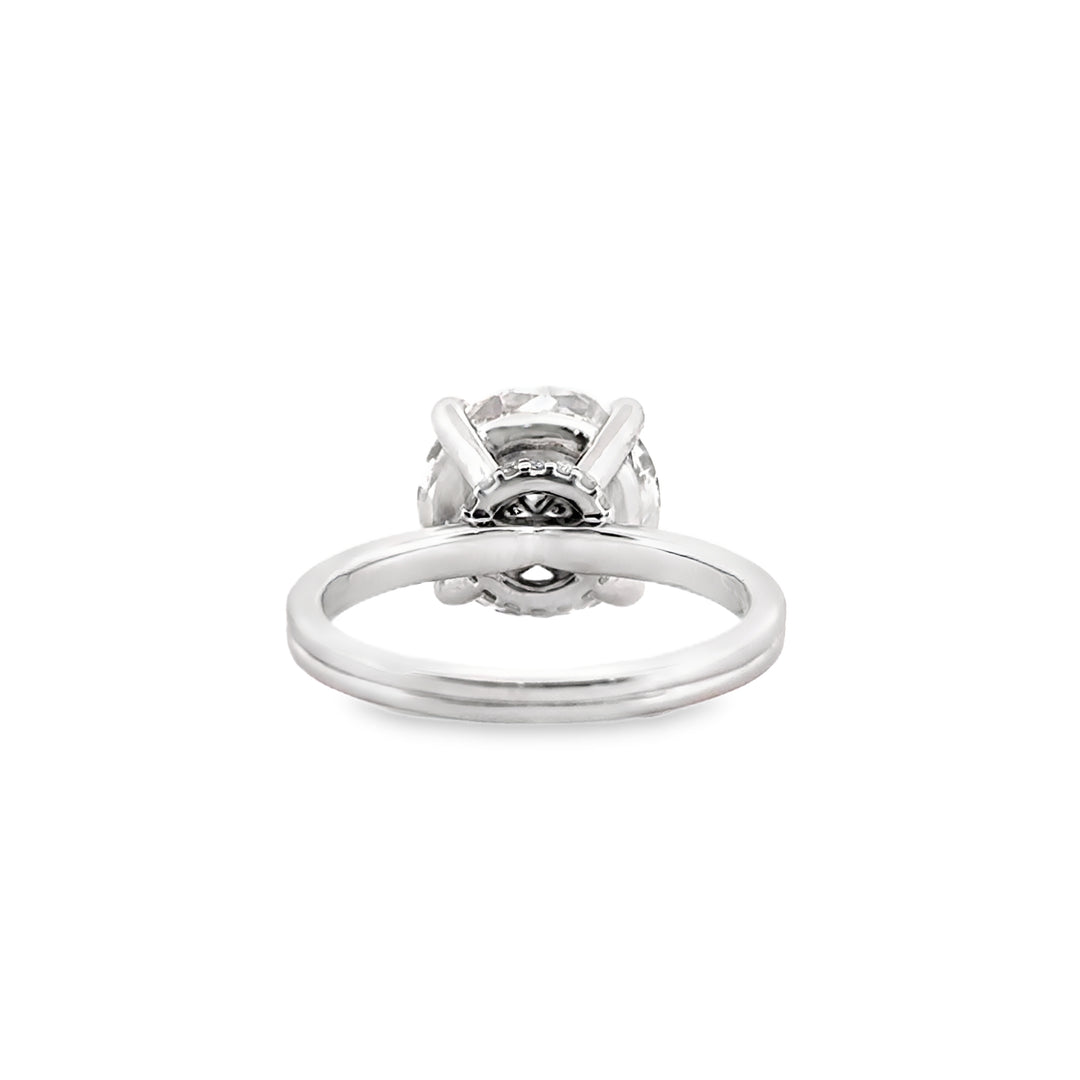 4.66 CT Round F VS1 Lab-Grown Diamond Solitaire Ring