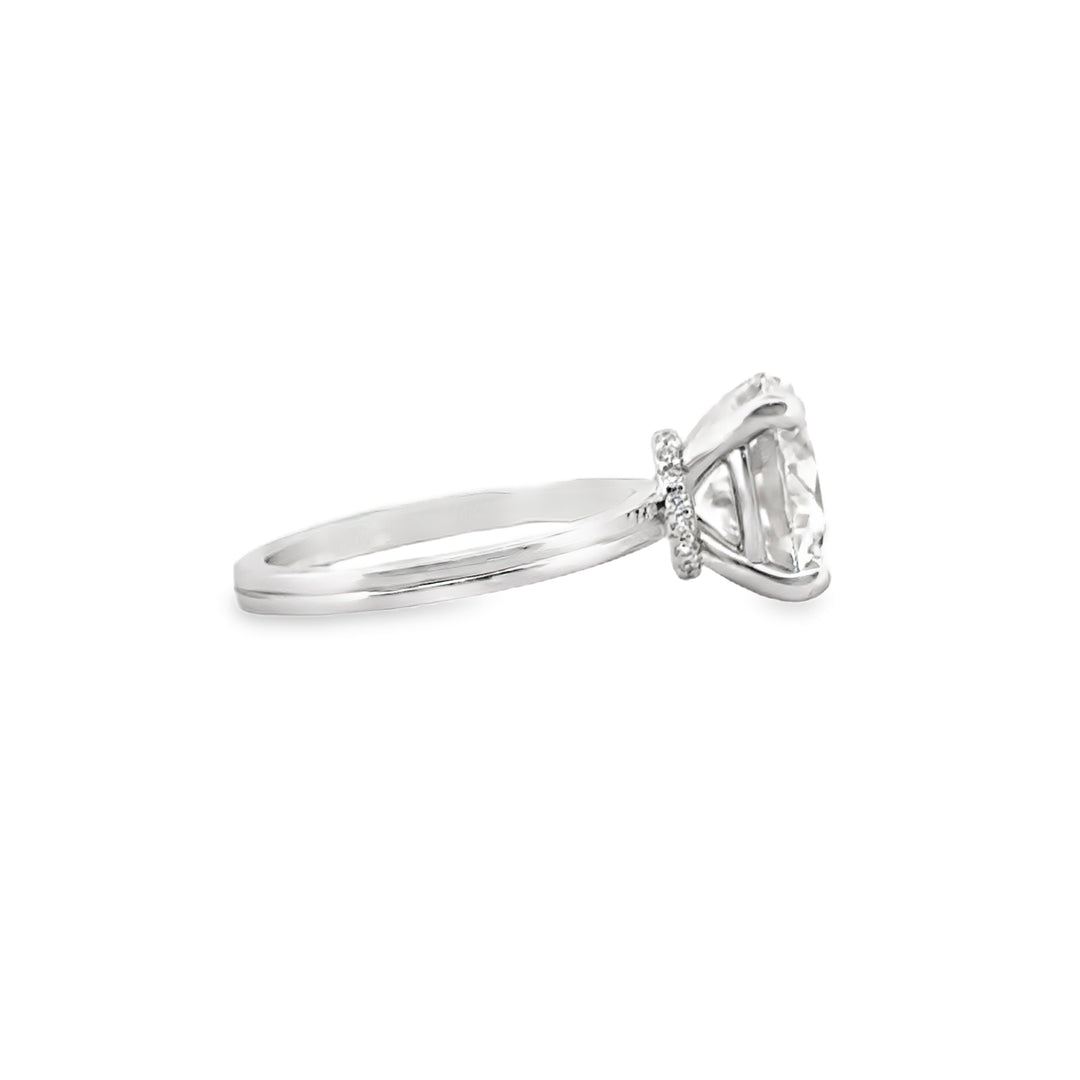 4.66 CT Round F VS1 Lab-Grown Diamond Solitaire Ring