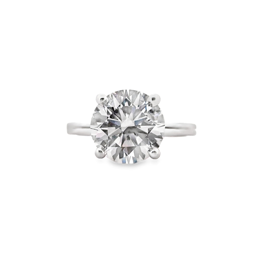 4.66 CT Round F VS1 Lab-Grown Diamond Solitaire Ring